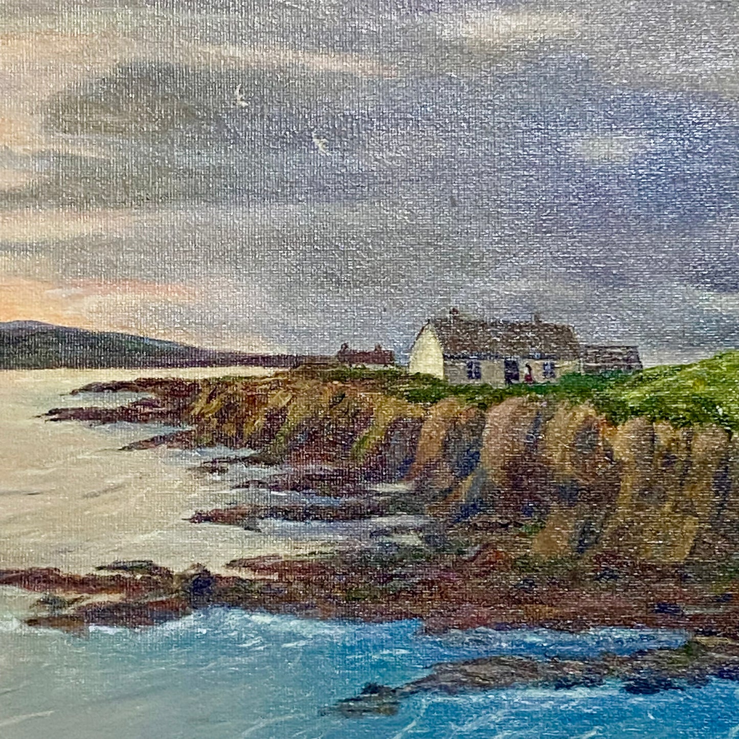 Vintage Seascape Boat Oil On Board Painting Signed Martina J O’Donoghue Framed