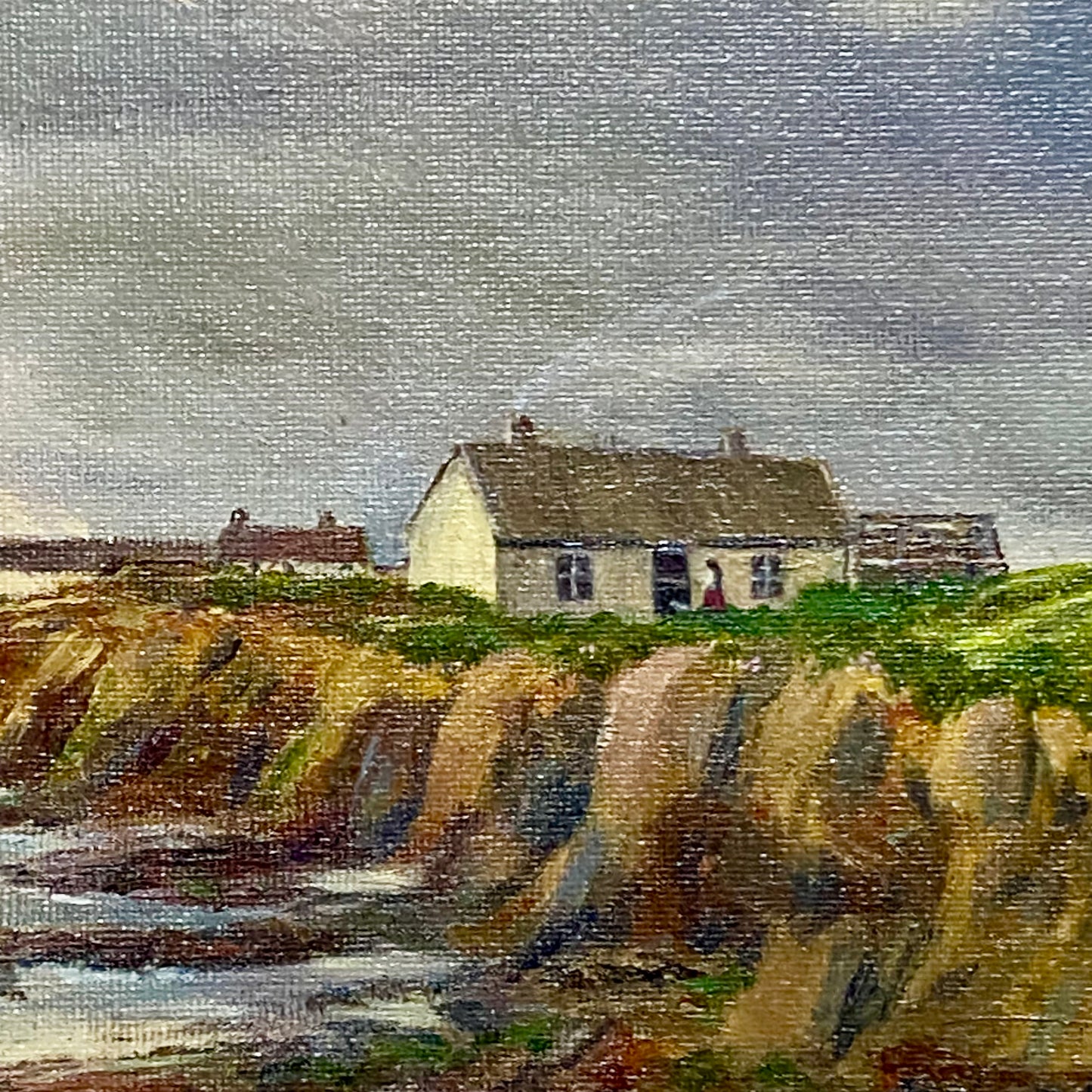 Vintage Seascape Boat Oil On Board Painting Signed Martina J O’Donoghue Framed