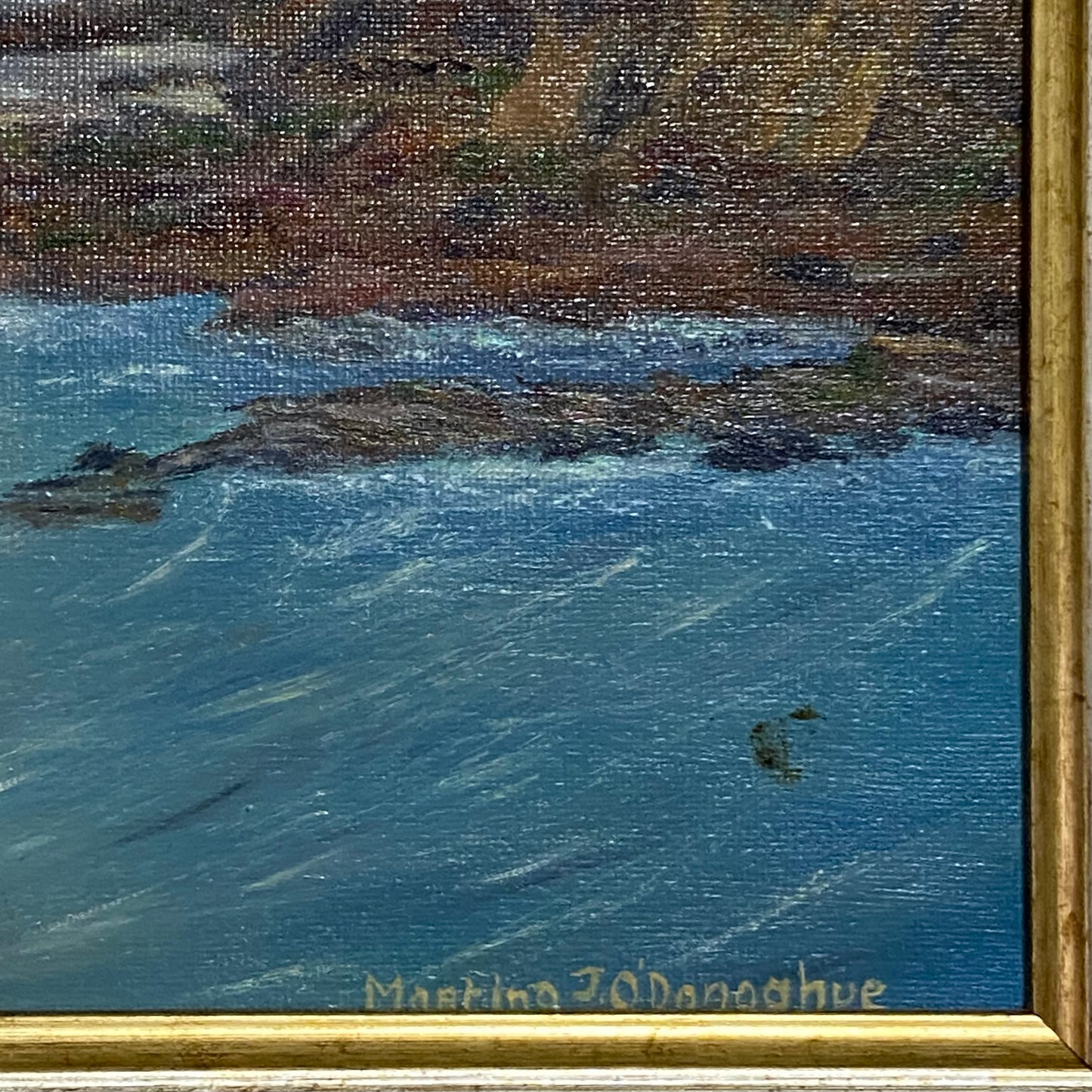 Vintage Seascape Boat Oil On Board Painting Signed Martina J O’Donoghue Framed