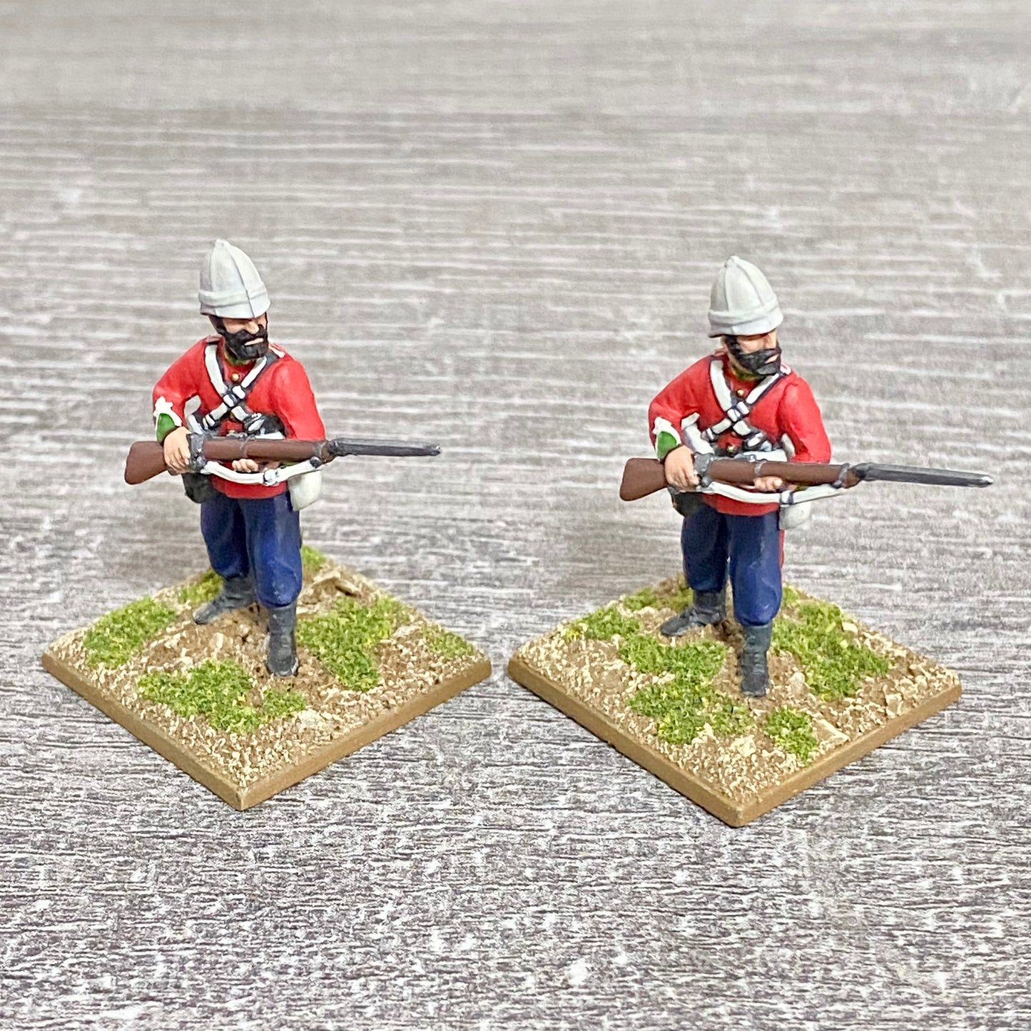 2x 28mm 24th Regt Of Foot Painted Plastic Miniatures Zulu 1879 Warlord Games #10