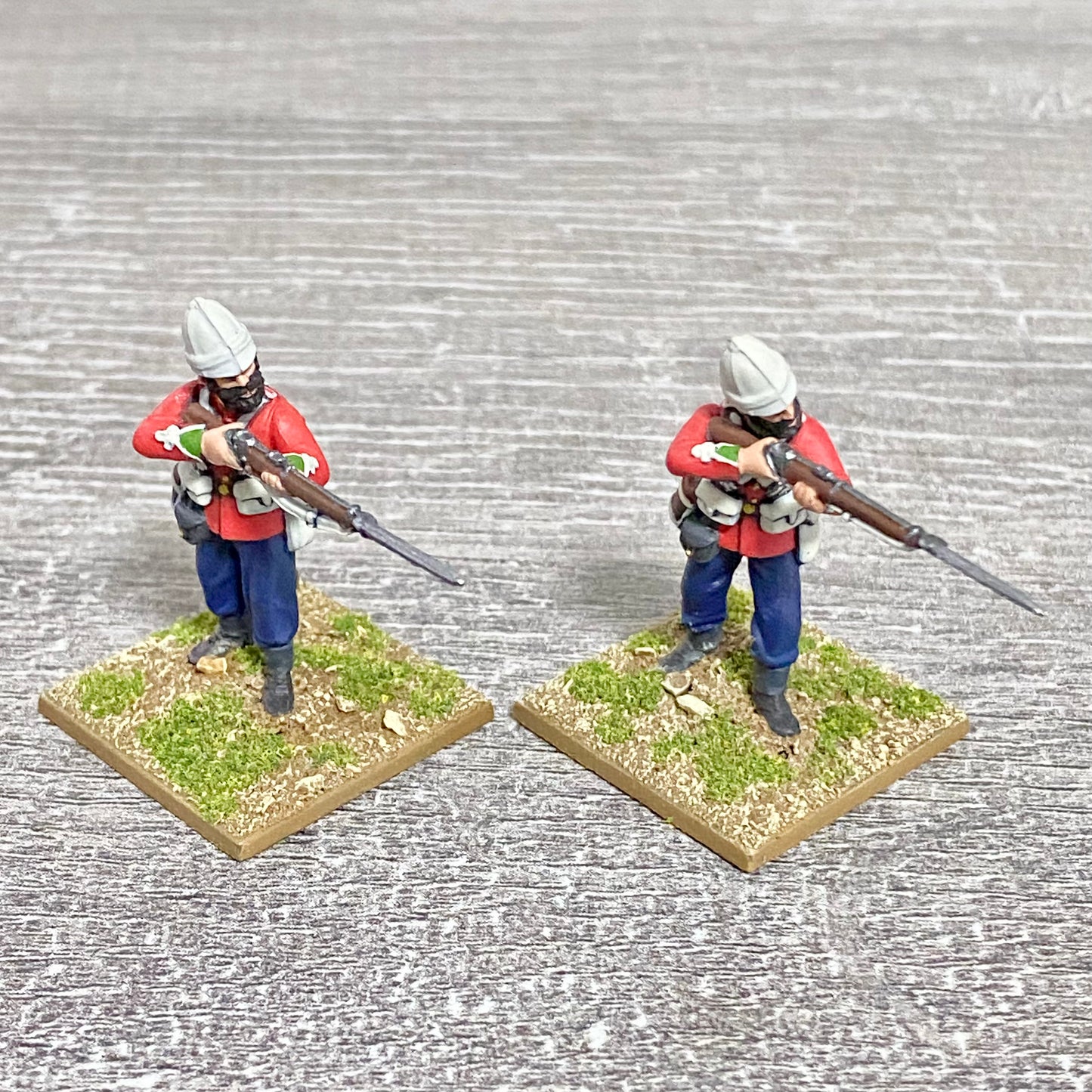 2x 28mm 24th Regt Of Foot Painted Plastic Miniatures Zulu 1879 Warlord Games #12