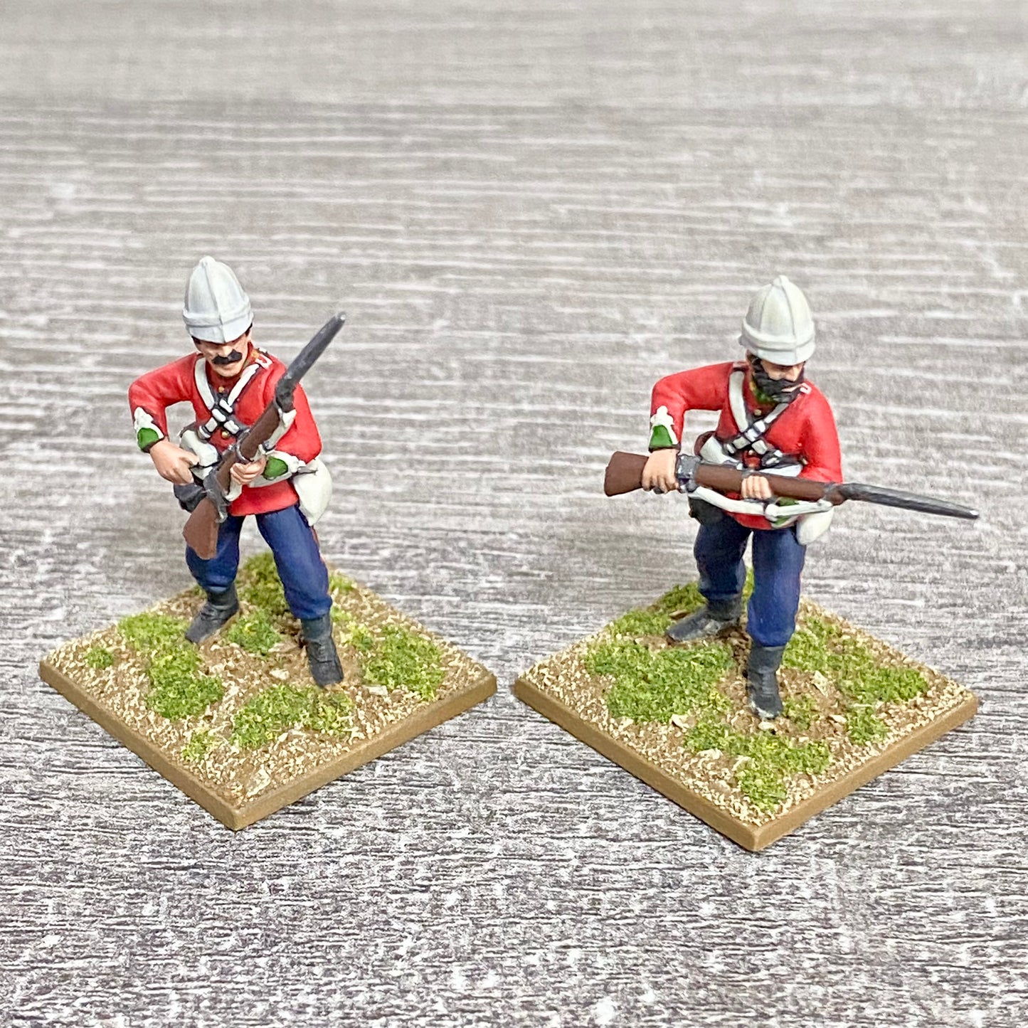 2x 28mm 24th Regt Of Foot Painted Plastic Miniatures Zulu 1879 Warlord Games #13