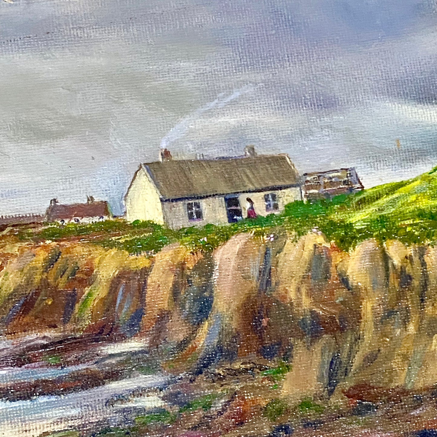 Vintage Seascape Boat Oil On Board Painting Signed Martina J O’Donoghue Framed