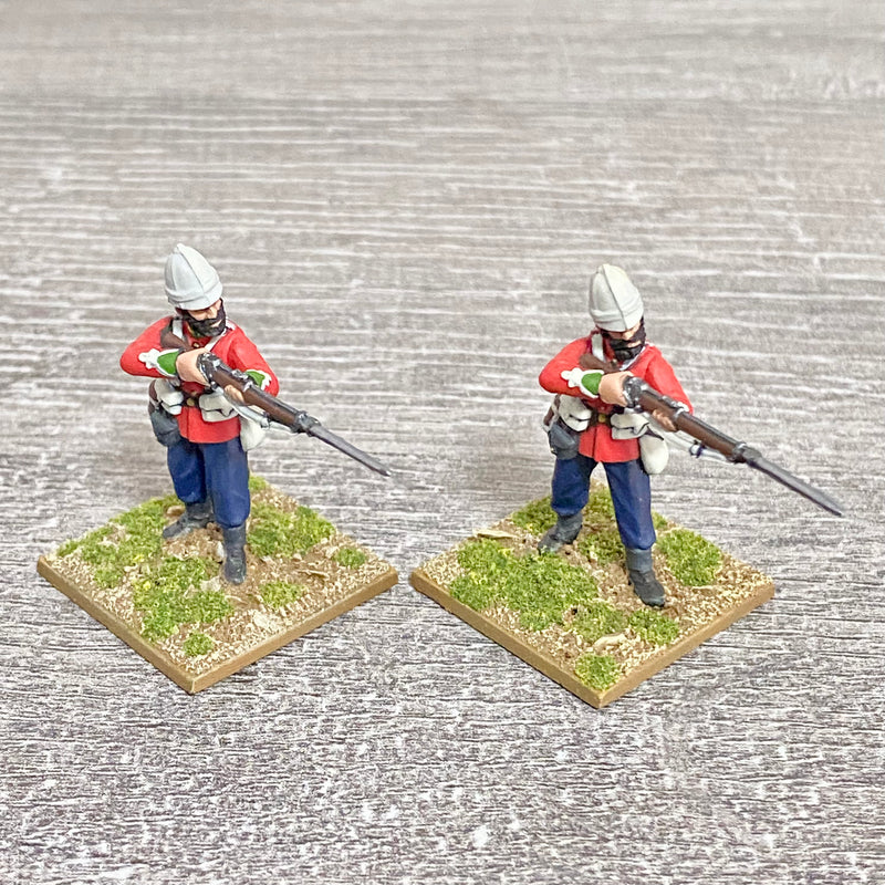 2x 28mm 24th Regt Of Foot Painted Plastic Miniatures Zulu 1879 Warlord Games #14