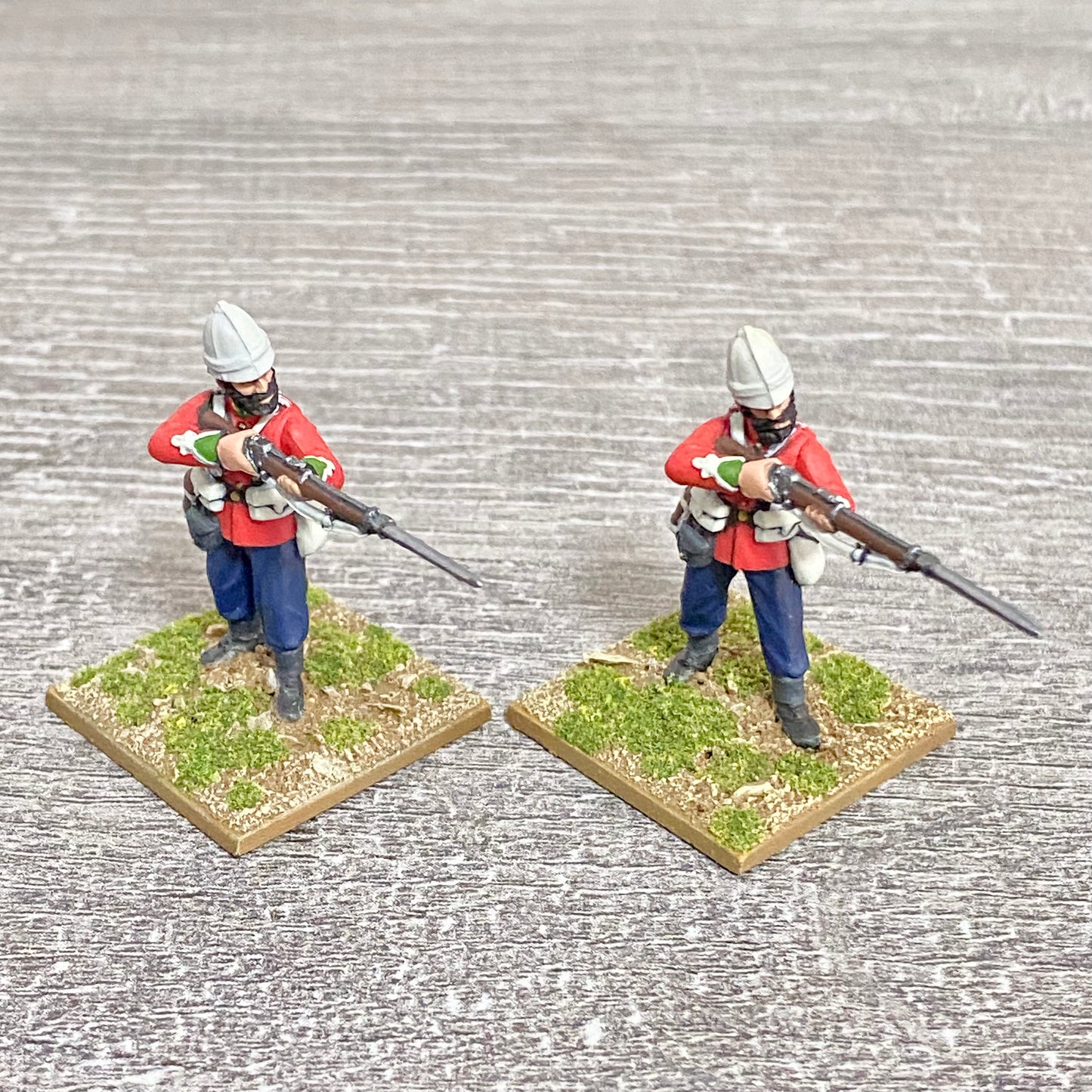 2x 28mm 24th Regt Of Foot Painted Plastic Miniatures Zulu 1879 Warlord Games #14