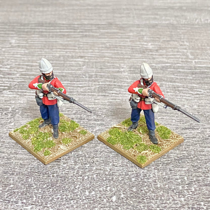 2x 28mm 24th Regt Of Foot Painted Plastic Miniatures Zulu 1879 Warlord Games #14