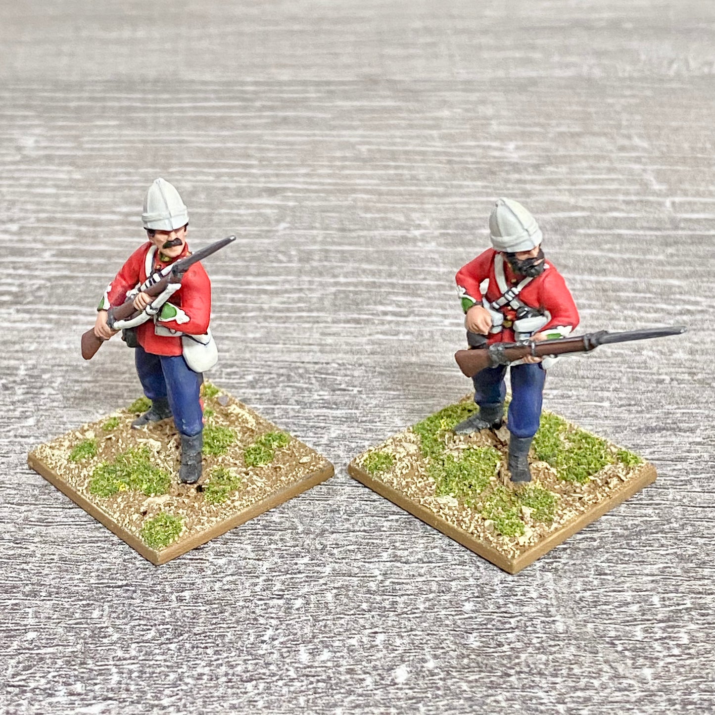 2x 28mm 24th Regt Of Foot Painted Plastic Miniatures Zulu 1879 Warlord Games #17