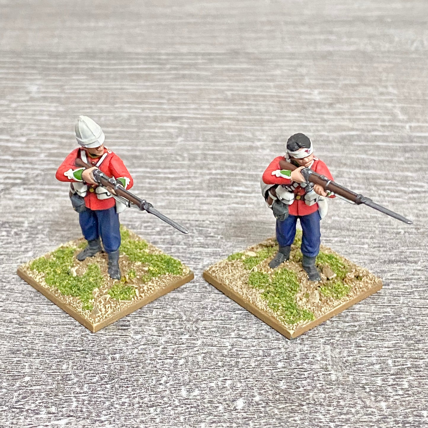 2x 28mm 24th Regt Of Foot Painted Plastic Miniatures Zulu 1879 Warlord Games #19
