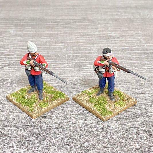 2x 28mm 24th Regt Of Foot Painted Plastic Miniatures Zulu 1879 Warlord Games #19