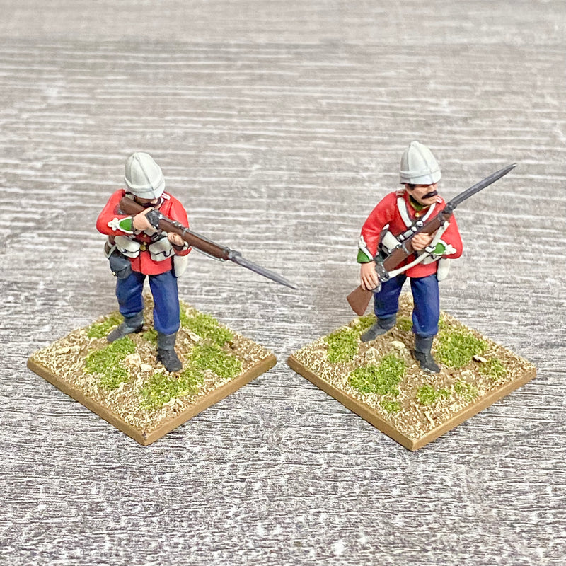 2x 28mm 24th Regt Of Foot Painted Plastic Miniatures Zulu 1879 Warlord Games #20