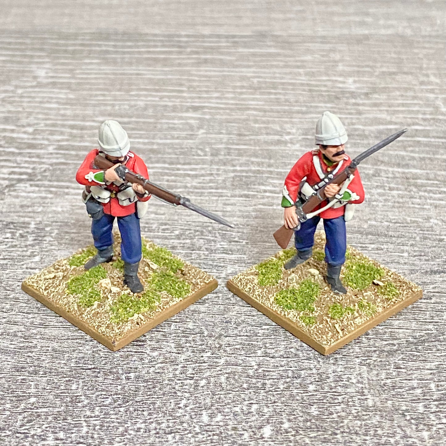 2x 28mm 24th Regt Of Foot Painted Plastic Miniatures Zulu 1879 Warlord Games #20