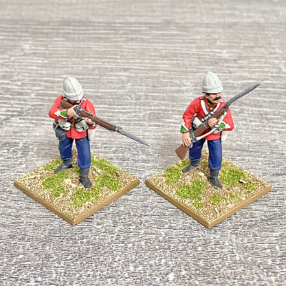 2x 28mm 24th Regt Of Foot Painted Plastic Miniatures Zulu 1879 Warlord Games #20