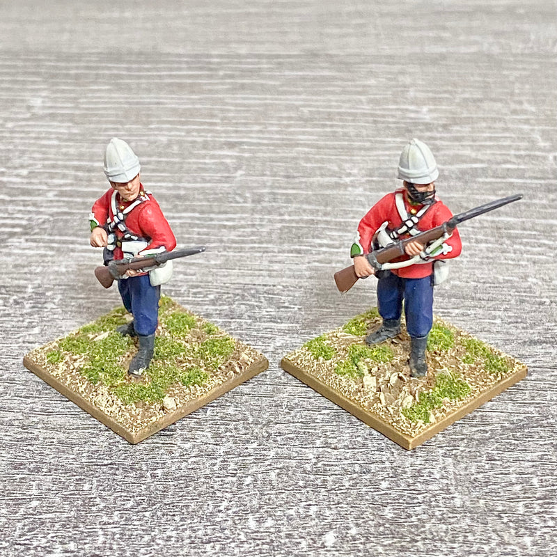 2x 28mm 24th Regt Of Foot Painted Plastic Miniatures Zulu 1879 Warlord Games #22