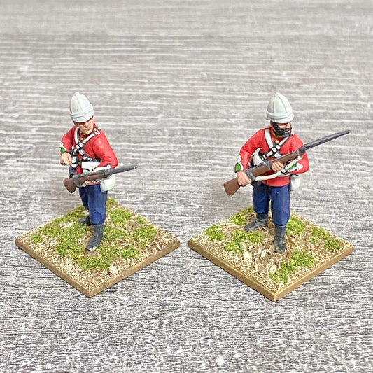2x 28mm 24th Regt Of Foot Painted Plastic Miniatures Zulu 1879 Warlord Games #22