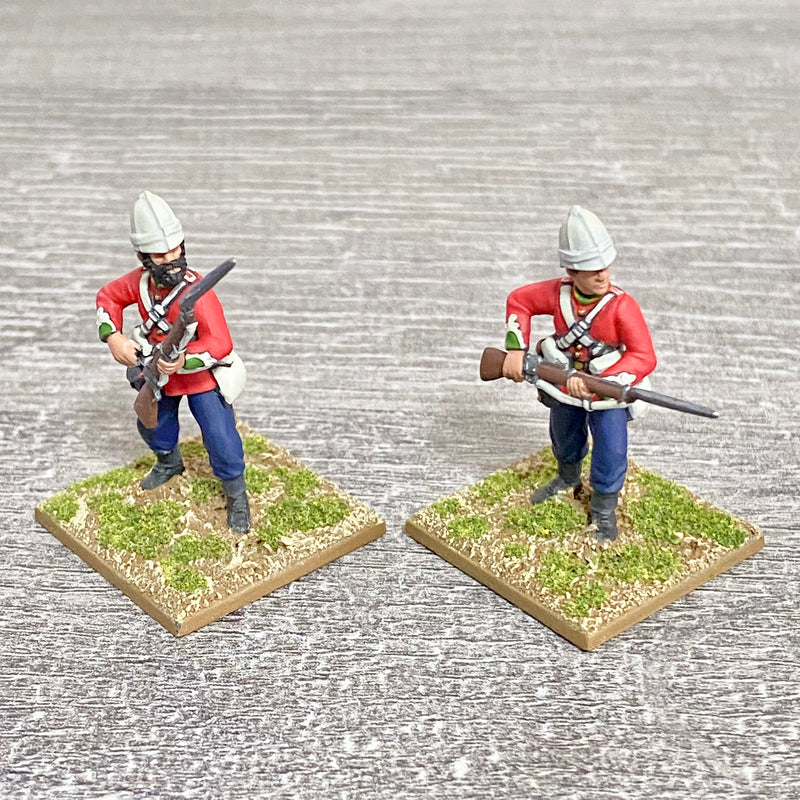 2x 28mm 24th Regt Of Foot Painted Plastic Miniatures Zulu 1879 Warlord Games #24