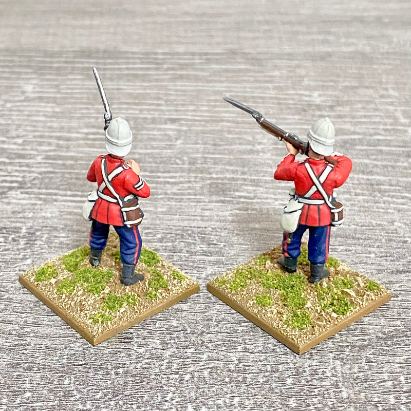 2x 28mm 24th Regt Of Foot Painted Plastic Miniatures Zulu 1879 Warlord Games #25