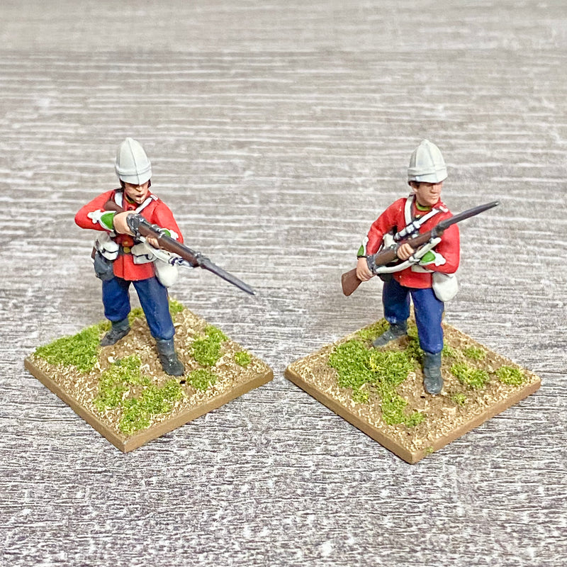 2x 28mm 24th Regt Of Foot Painted Plastic Miniatures Zulu 1879 Warlord Games #27