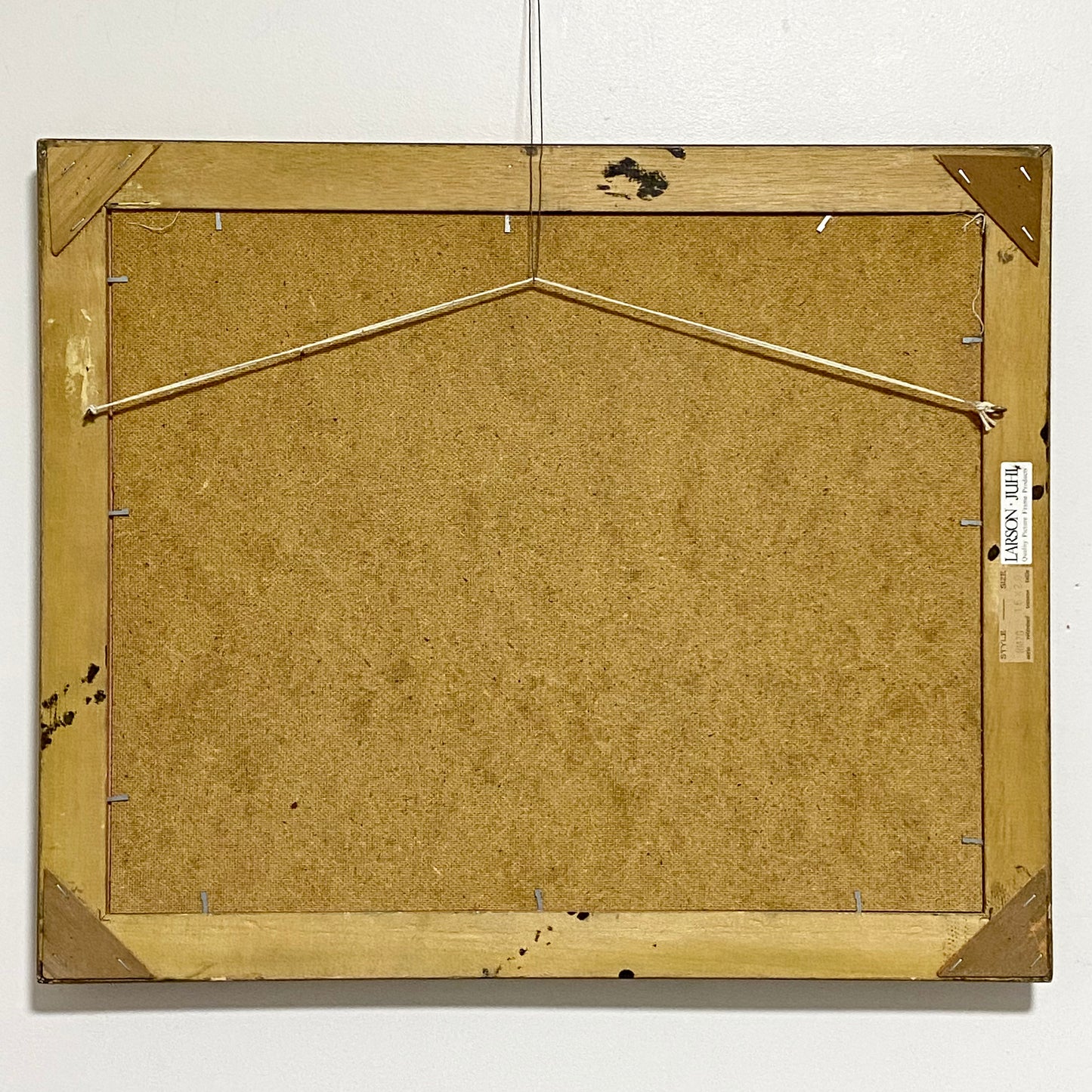 Vintage Scenic Mountain & Waterfall Scene Oil On Board Signed Hanson Gilt Framed