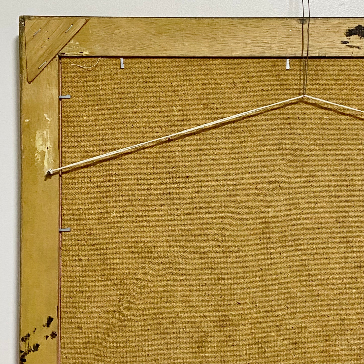 Vintage Scenic Mountain & Waterfall Scene Oil On Board Signed Hanson Gilt Framed