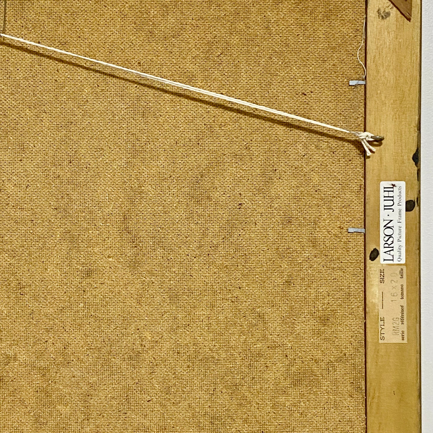 Vintage Scenic Mountain & Waterfall Scene Oil On Board Signed Hanson Gilt Framed