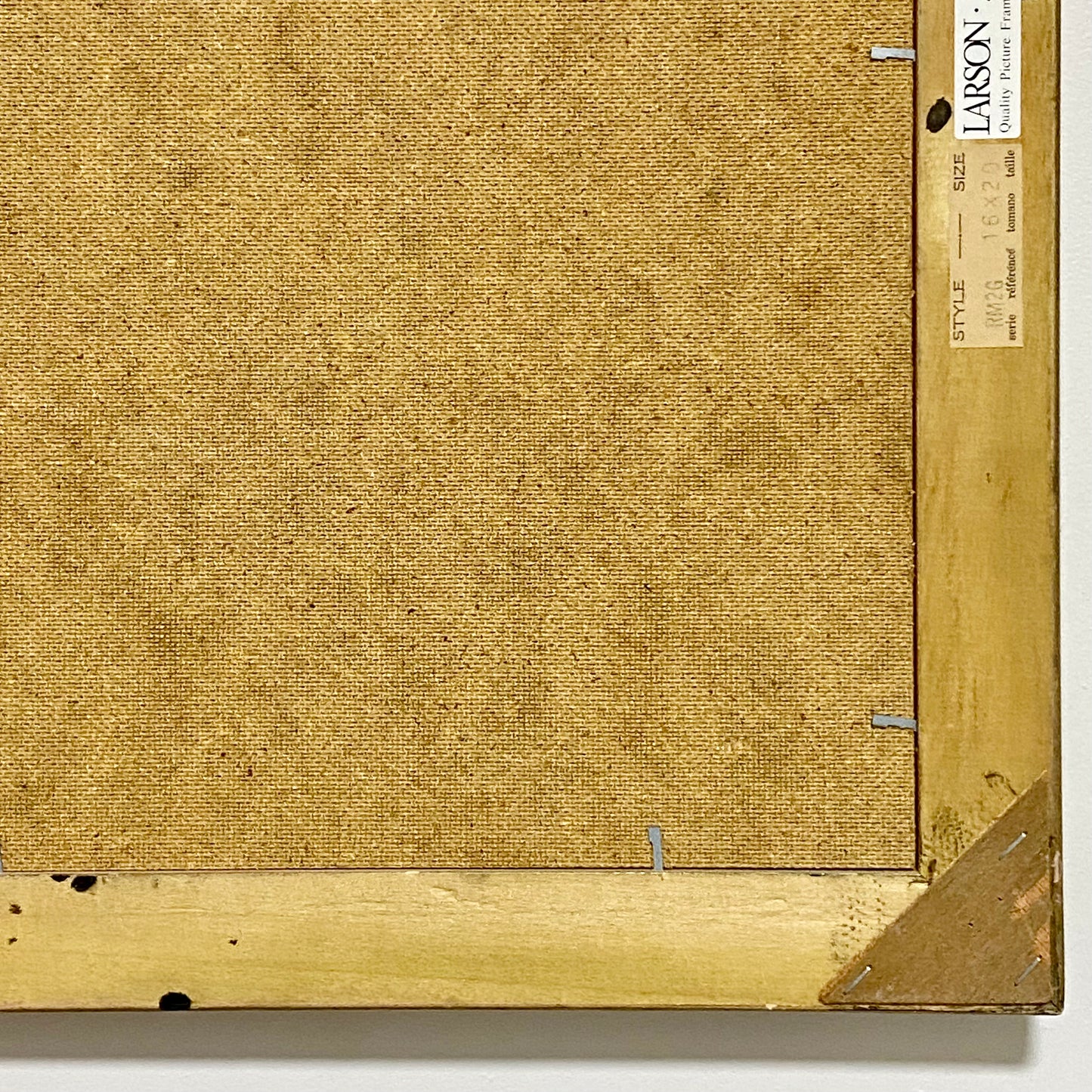 Vintage Scenic Mountain & Waterfall Scene Oil On Board Signed Hanson Gilt Framed