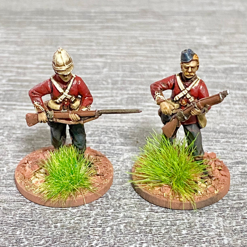 2x 28mm 24th Regt Of Foot Painted Plastic Miniatures Figs Zulu 1879 Wargames #32