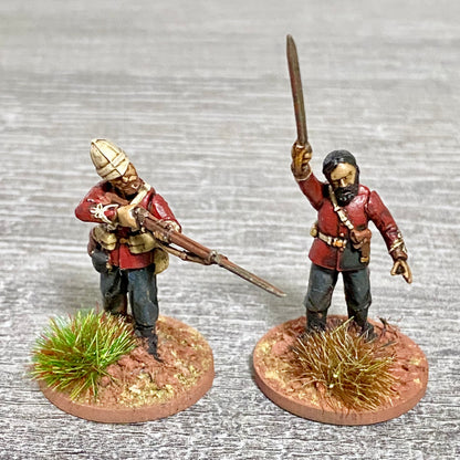 2x 28mm 24th Regt Of Foot Painted Plastic Miniatures Figs Zulu 1879 Wargames #33