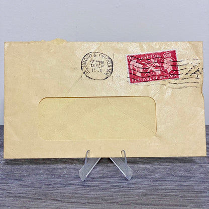 1951 GB King George VI 2 1/2D Stamped Cover Richmond & Twickenham 13 Sep Rare