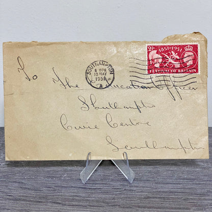 1951 GB King George VI 2 1/2D Stamped Cover Southampton Education Centre 10 May