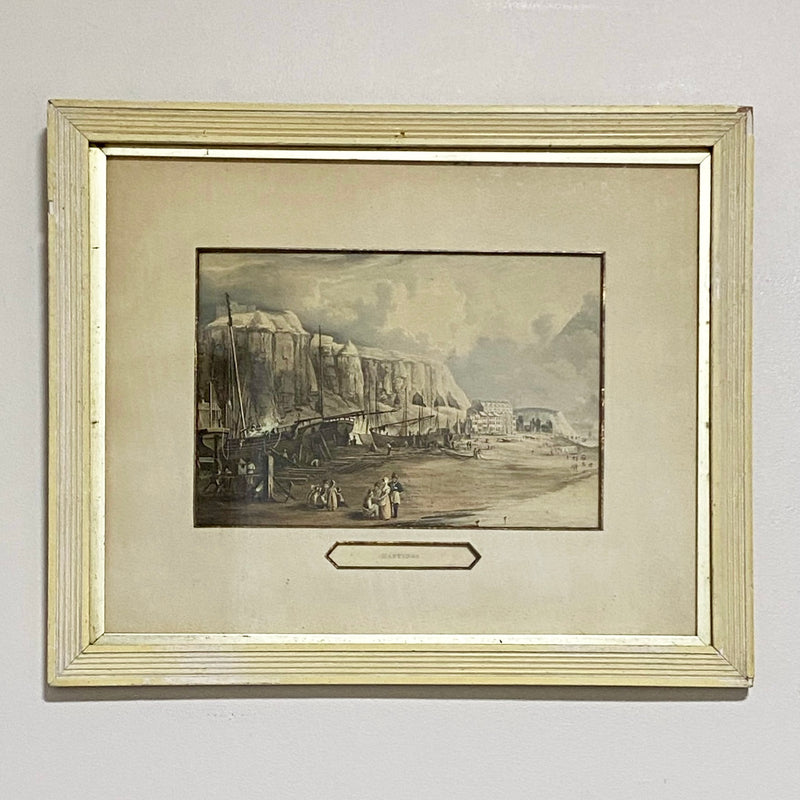 Antique Hastings Original Hand Coloured Aquatint From Six Views Of Hastings 1822