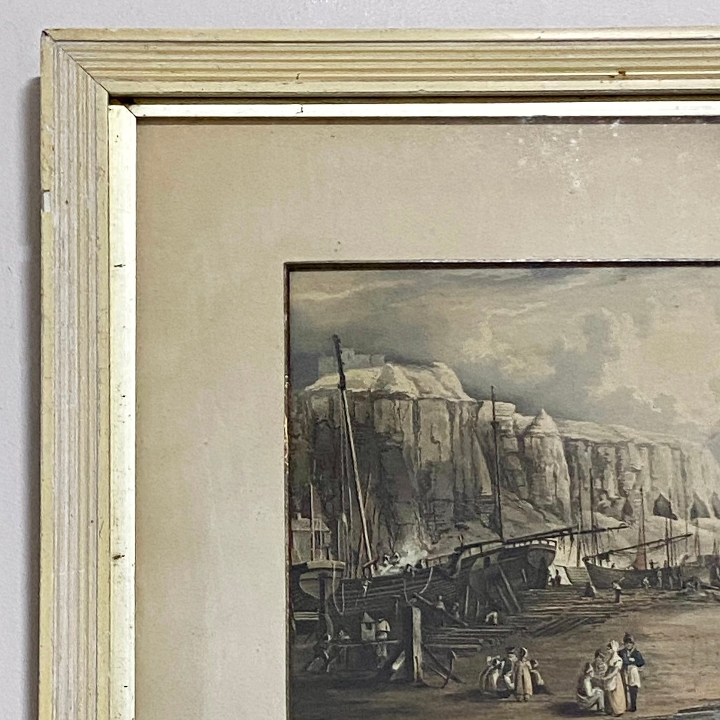 Antique Hastings Original Hand Coloured Aquatint From Six Views Of Hastings 1822