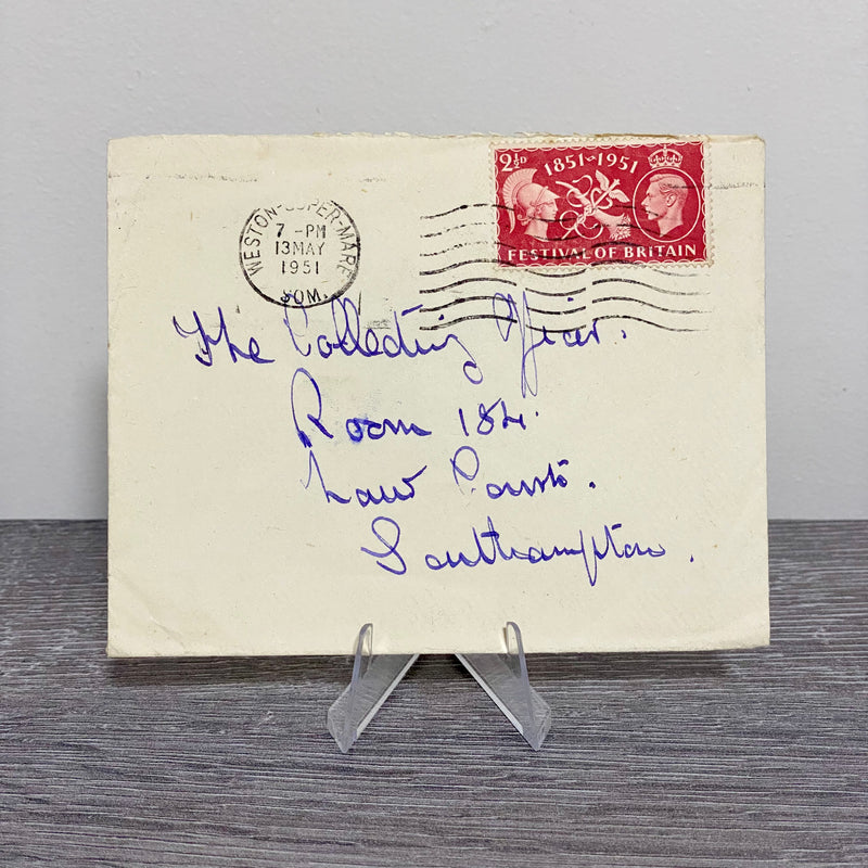 1951 GB King George VI 2 1/2D Stamped Cover Weston Super Mare Cancel 13 May Rare