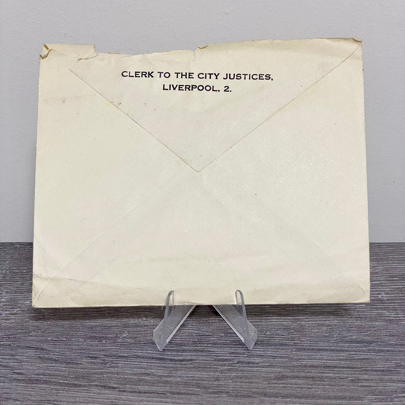 1951 GB King George VI 2 1/2D Stamped Cover Liverpool Courts Cancel 11 May Rare