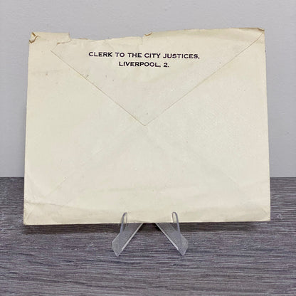 1951 GB King George VI 2 1/2D Stamped Cover Liverpool Courts Cancel 11 May Rare