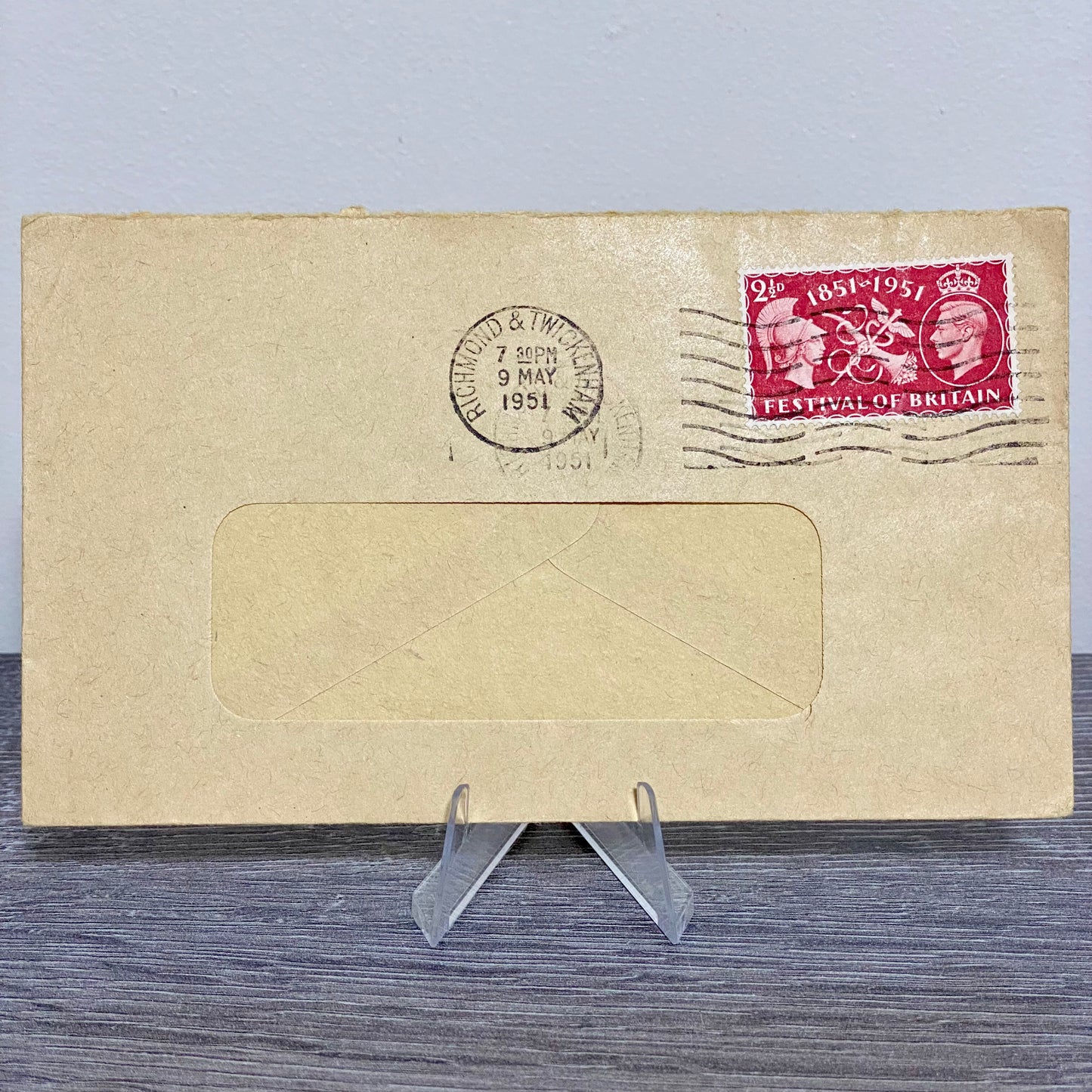 1951 GB King George VI 2 1/2D Stamped Cover Richmond & Twickenham 9 May Rare