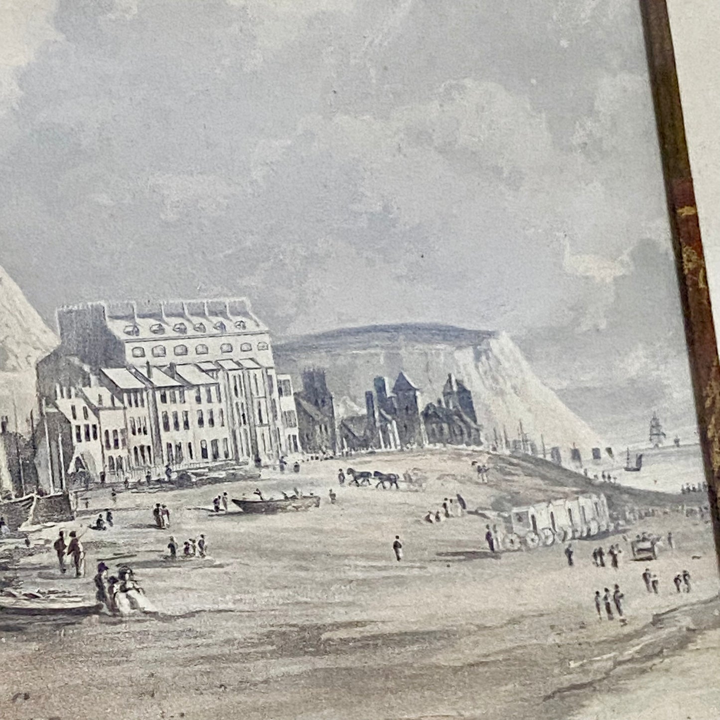 Antique Hastings Original Hand Coloured Aquatint From Six Views Of Hastings 1822