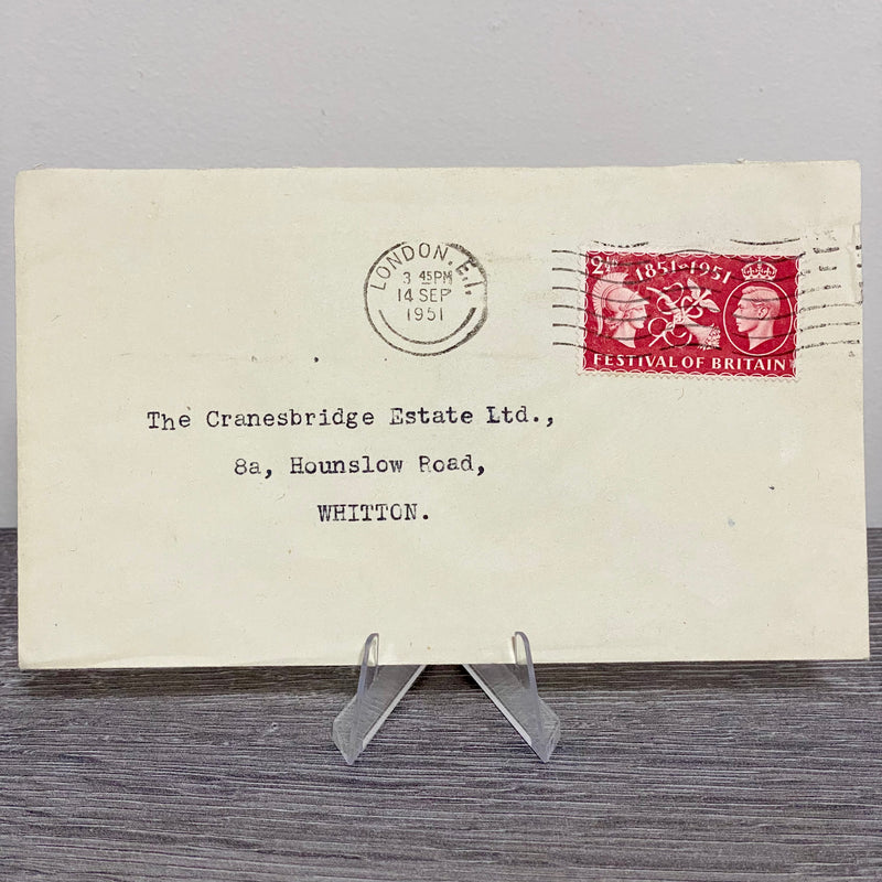 1951 GB King George VI 2 1/2D Stamped Cover London Cranesbridge Estate 14 Sep