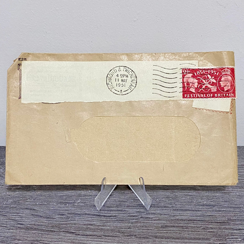 1951 GB King George VI 2 1/2D Stamped Cover Richmond & Twickenham 11 May Rare