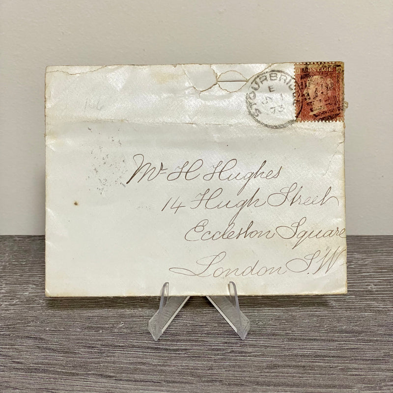 1873 GB One Penny 1d Red Error Miscut Cover Stourbridge Stamped Post 1 July Rare