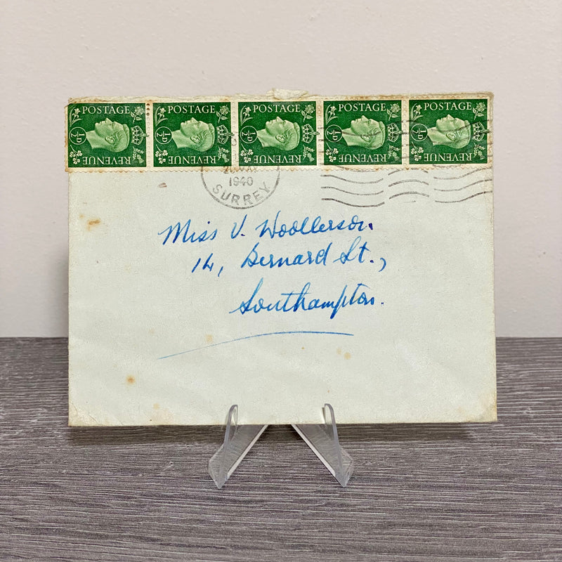 1940 GB King George VI 1/2d Green 5x Stamped Cover Surrey Cancel 20 May Rare