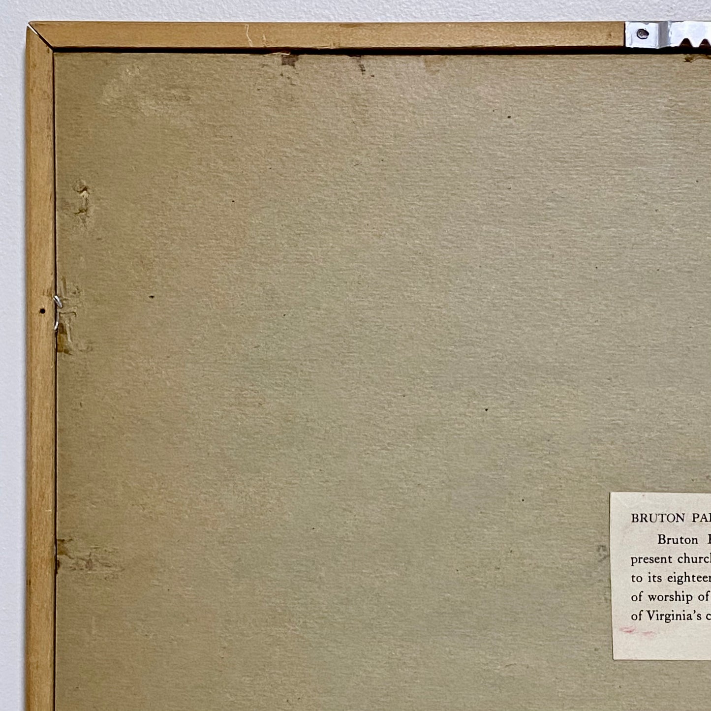 Vintage Bruton Parish Church Williamsburg Virginia Sketch Print Charles H Overly