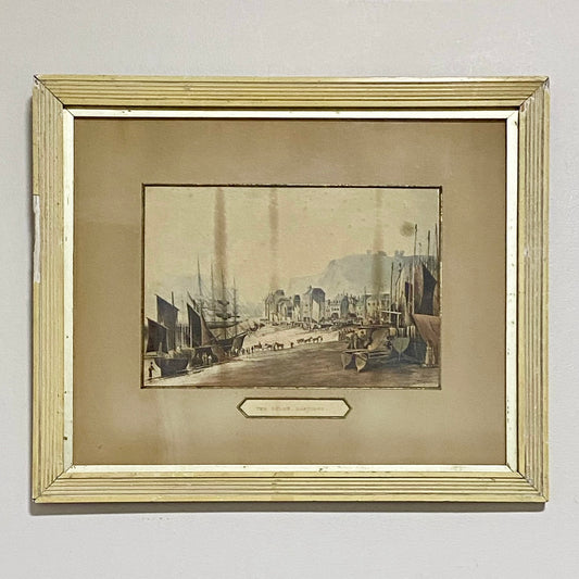 Antique The Stade Hastings Original Hand Coloured Aquatint From Six Views 1822