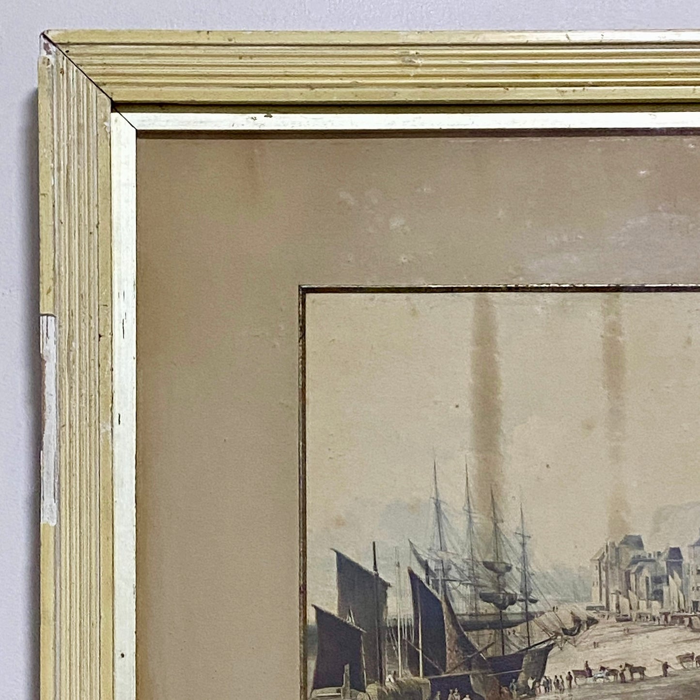 Antique The Stade Hastings Original Hand Coloured Aquatint From Six Views 1822