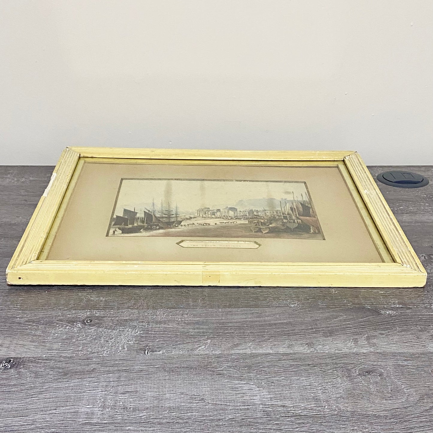 Antique The Stade Hastings Original Hand Coloured Aquatint From Six Views 1822