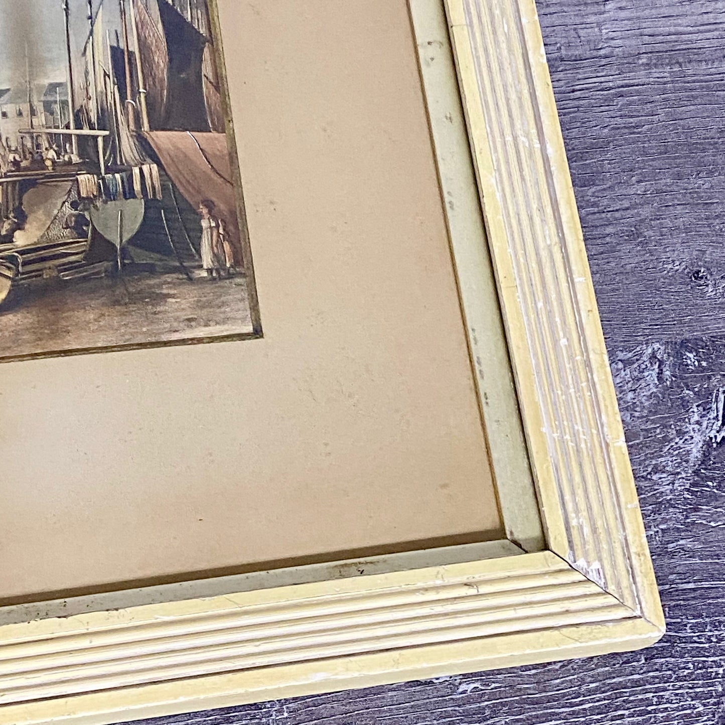 Antique The Stade Hastings Original Hand Coloured Aquatint From Six Views 1822