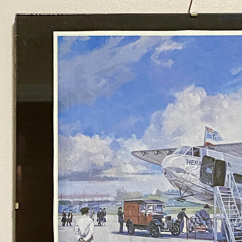 Vintage Imperial Airways Handley Page H.P.42 Croydon Airport Signed 1983 Print