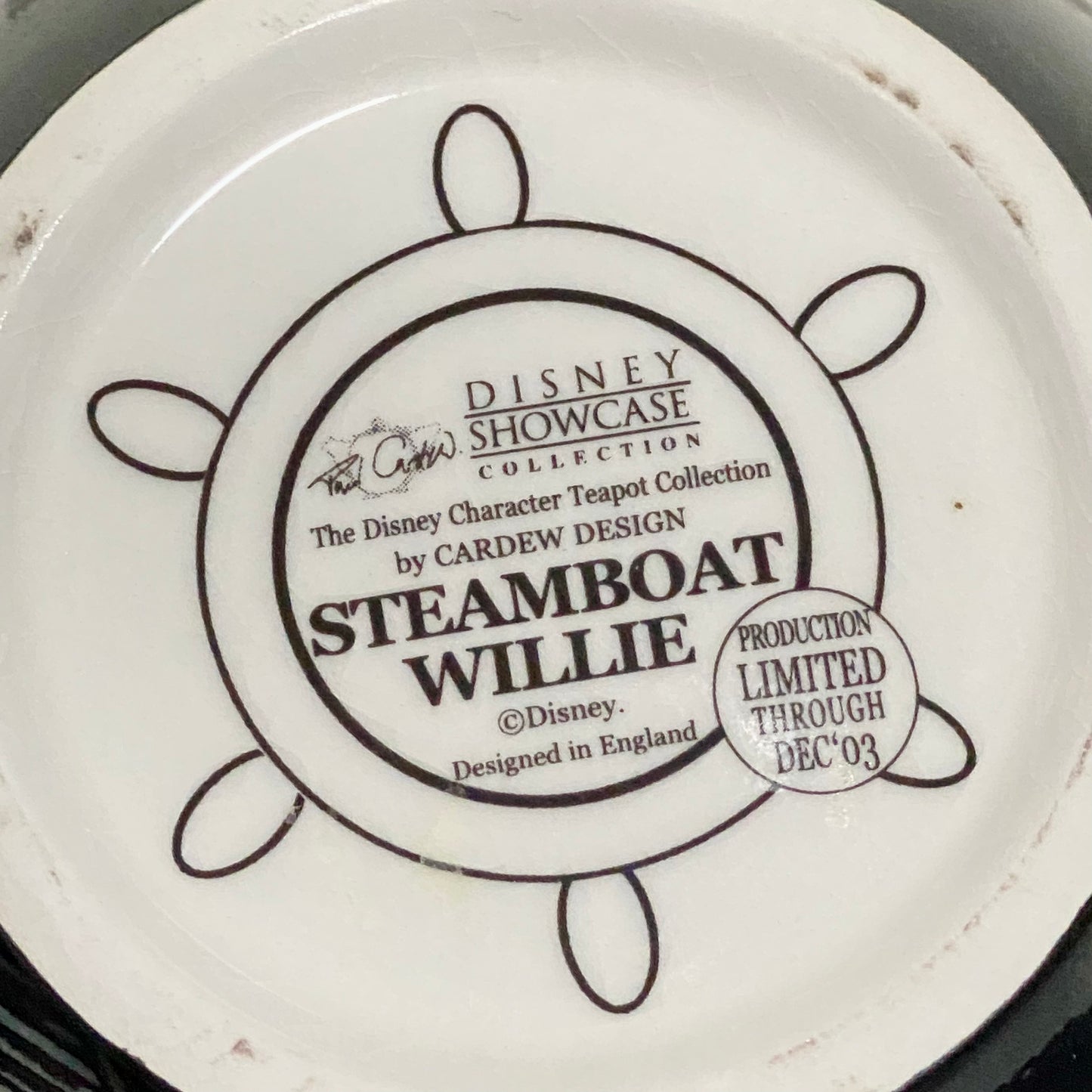 Lenox Classics Disney Showcase Collection Teapot Cardew Design Steamboat Willie