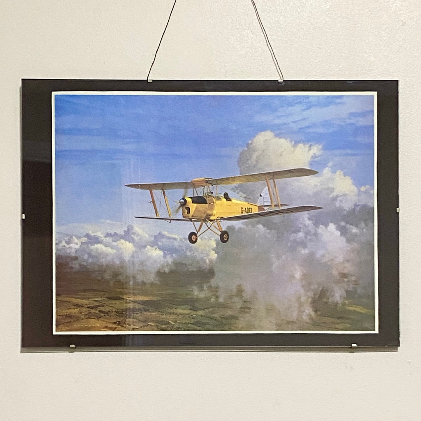 Vintage Sunday Morning De Havilland Tiger Moth Plate Signed Gerald Coulson Print