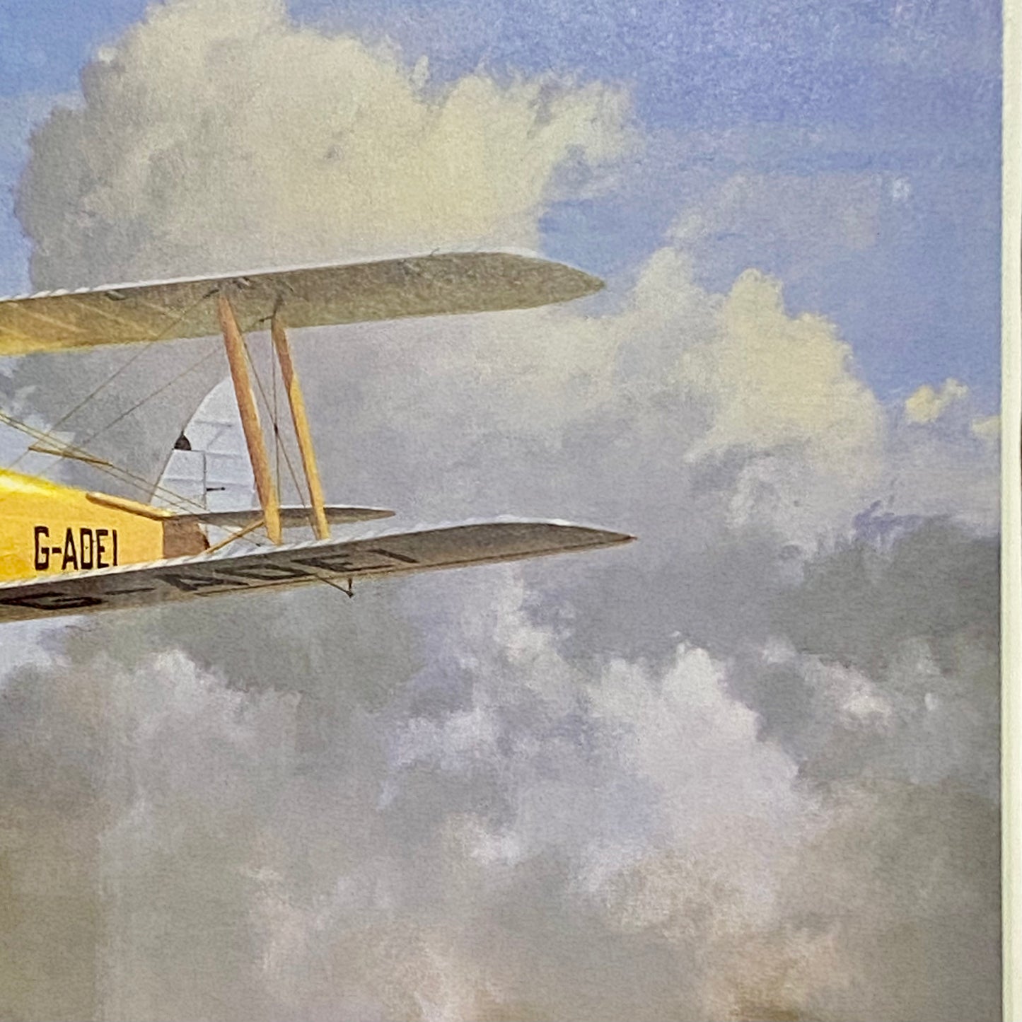 Vintage Sunday Morning De Havilland Tiger Moth Plate Signed Gerald Coulson Print