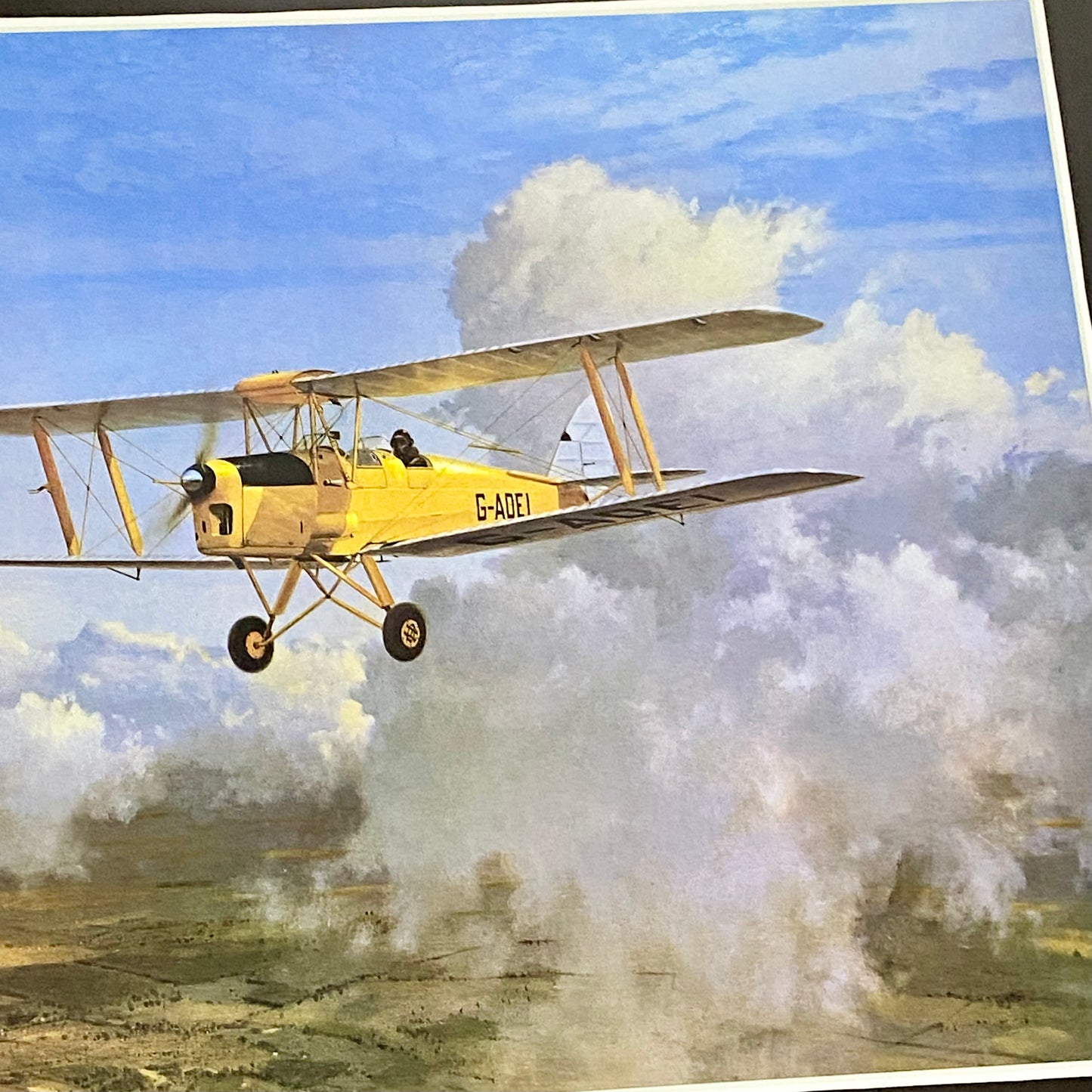 Vintage Sunday Morning De Havilland Tiger Moth Plate Signed Gerald Coulson Print